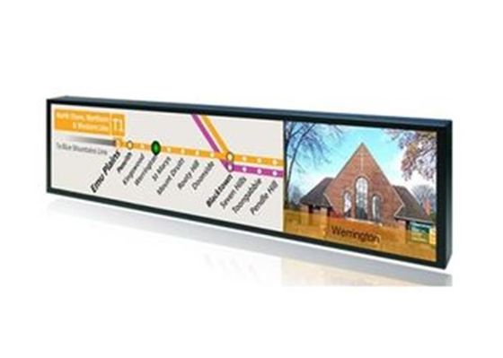 28 Duim rekte Barlcd Vertonings Digitale Signage Kiosk voor Bussen en Metro Posten uit