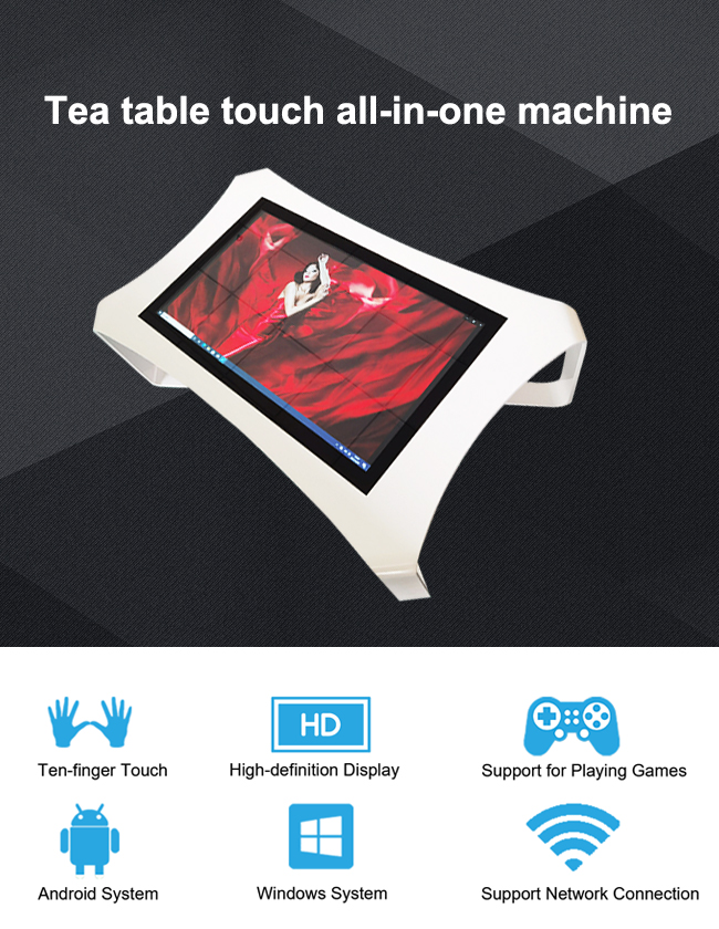 55 ' de Digitale Lijst van de Touch screenlijst LCD met Aangepast Rassenbarrièrelcd Ontwerp