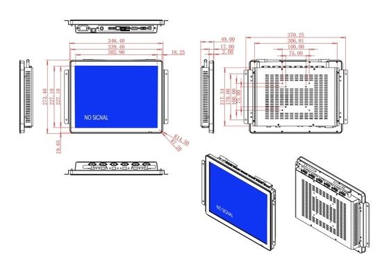 15-inch Compact Display Unit voor facility control panels, public information boards, warehouse interfaces en logistieke systemen