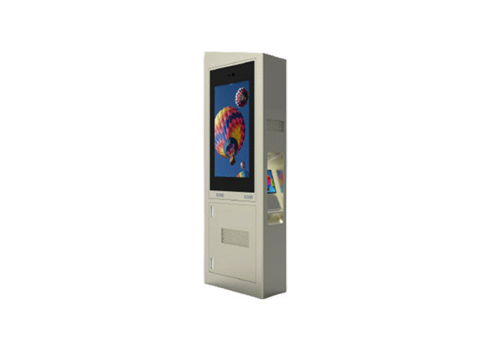 Slanke Openluchtvertoningsvloer die LCD Monitor de Vertonings2500nits Digitale Signage van het Reclamescherm Waterdichte Advertentieskiosk bevinden zich