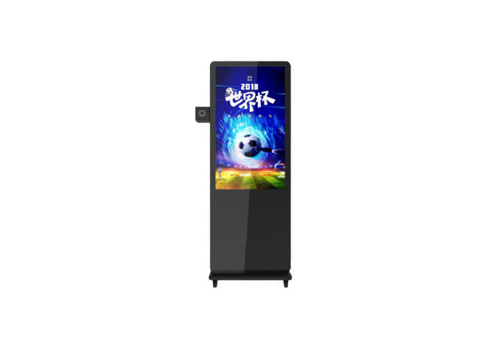 Draagbare Openluchtcms-LCD van de Reclamesoftware de Kiosk Digitale Signage Op batterijen van de Reclamevertoning met Wielen